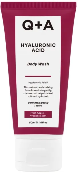 Q+A Hyaluronic Acid Body Wash Travel Size 50 ml
